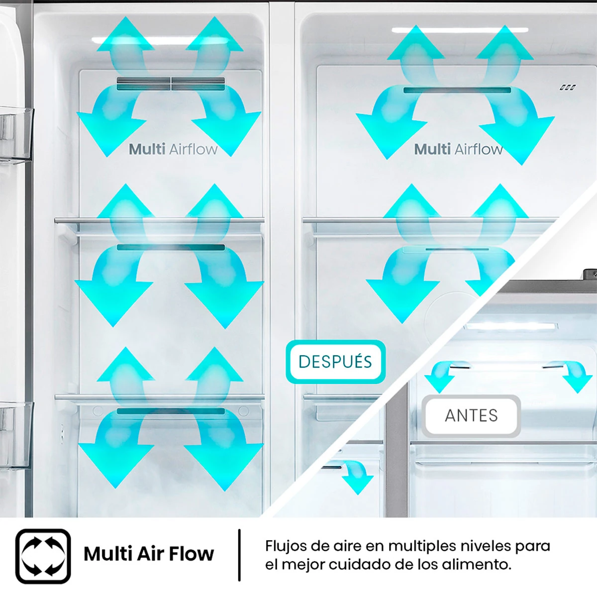 REFRIGERADOR SIDE BY SIDE HISENSE RS3P558NECF 531L NO FROST GRIS - 9