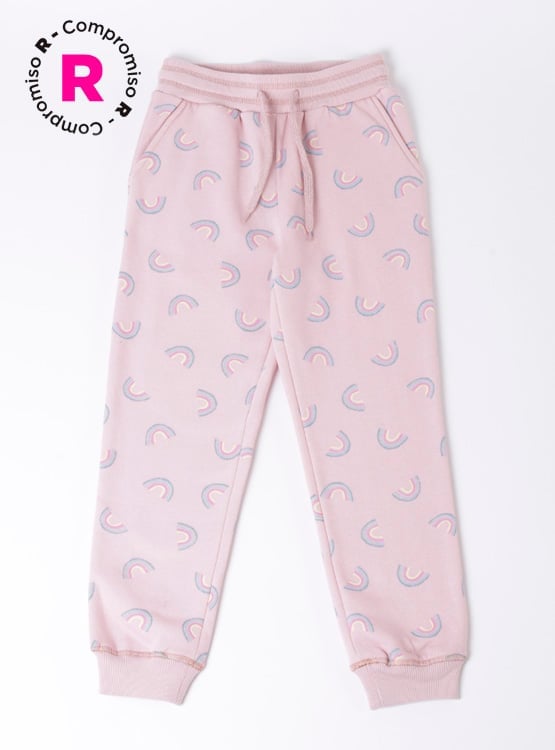 PANTALÓN BUZO NIÑA HARVEST ESTAMPADO - 1