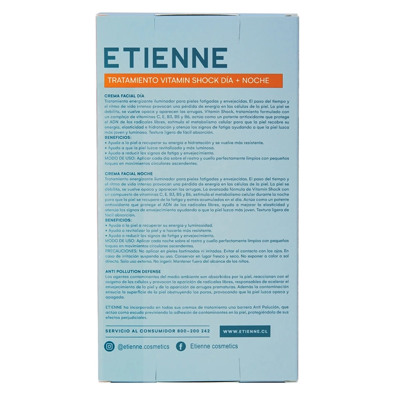 PACK ETIENNE VITAMIN SHOCK DÍA 50 GR + NOCHE 50 GR - 3