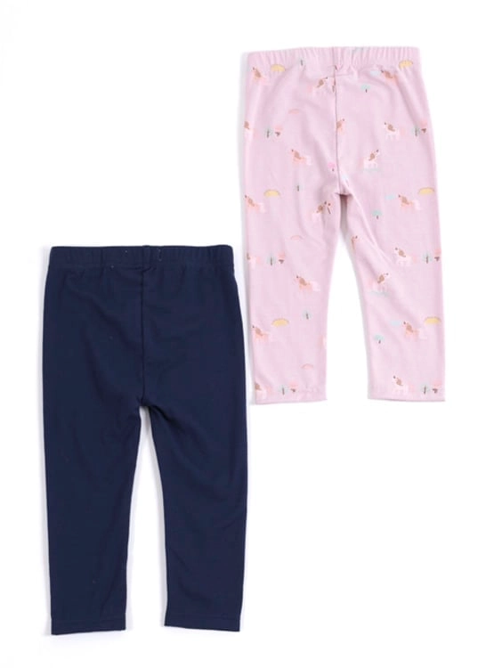 PACK CALZAS NIÑA BABY HARVEST LISA Y ESTAMPADA - 2