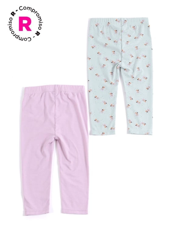 PACK CALZAS NIÑA BABY HARVEST LISA Y ESTAMPADA - 1