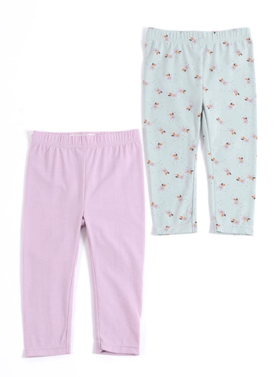 PACK CALZAS NIÑA BABY HARVEST LISA Y ESTAMPADA - 2