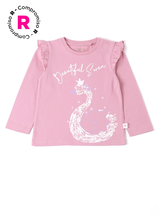 POLERA MANGA LARGA ALGODÓN NIÑA BABY HARVEST BÁSICA - 1