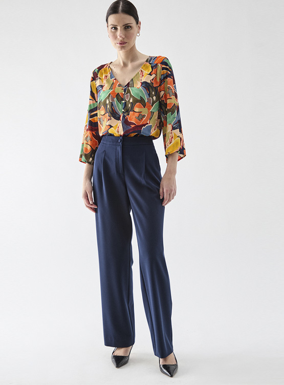 PANTALÓN MA GRIFFE FORMAL RECTO CON PINZAS