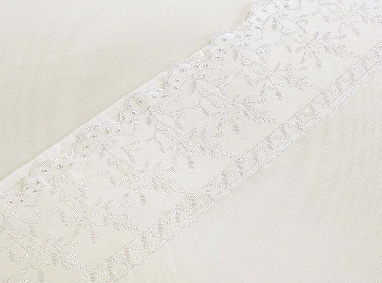 JUEGO DE SÁBANAS ANDES BRODERIE KING CRUDO - 2