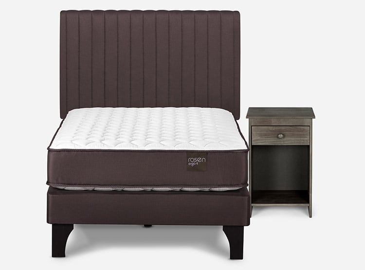 JUEGO DE DORMITORIO ROSEN CAMA EUROPEA ERGO T NEW 1.5 PLAZAS + SET LUCIO - 1