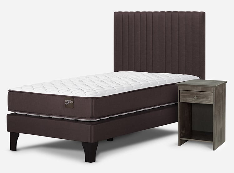 JUEGO DE DORMITORIO ROSEN CAMA EUROPEA ERGO T NEW 1.5 PLAZAS + SET LUCIO - 2