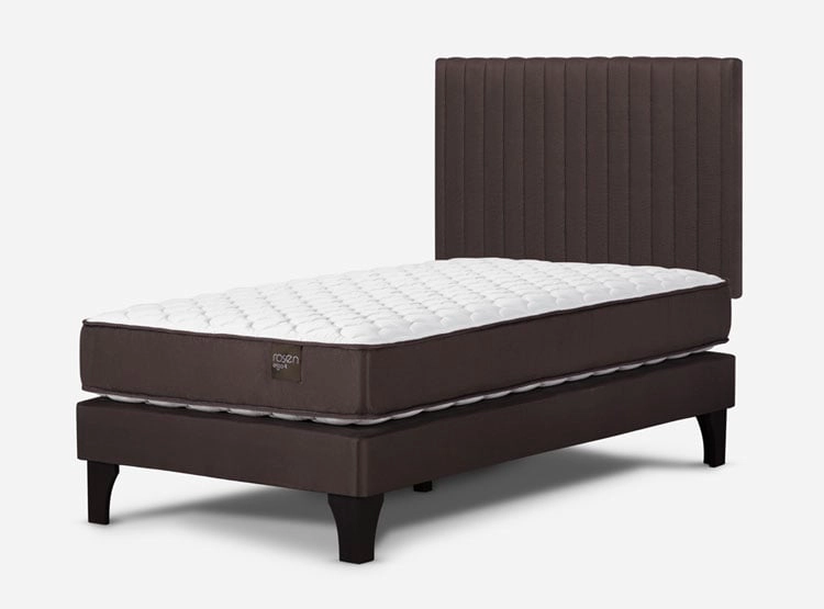 JUEGO DE DORMITORIO ROSEN CAMA EUROPEA ERGO T NEW 1.5 PLAZAS + RESPALDO LUCIO - 2