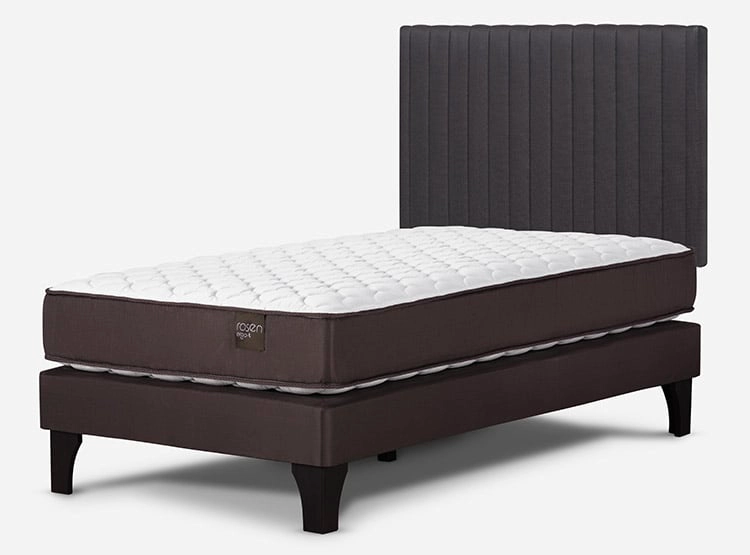 JUEGO DE DORMITORIO ROSEN CAMA EUROPEA ERGO T NEW 1.5 PLAZAS + RESPALDO LUCIO - 2