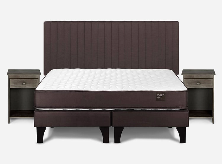 JUEGO DE DORMITORIO ROSEN CAMA EUROPEA ERGO T NEW BD 2 PLAZAS + SET LUCIO - 1