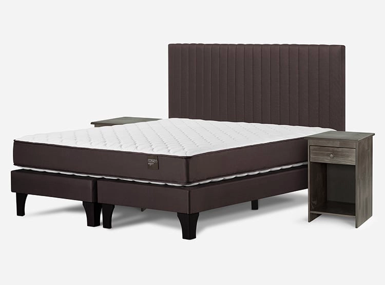 JUEGO DE DORMITORIO ROSEN CAMA EUROPEA ERGO T NEW BD 2 PLAZAS + SET LUCIO - 2