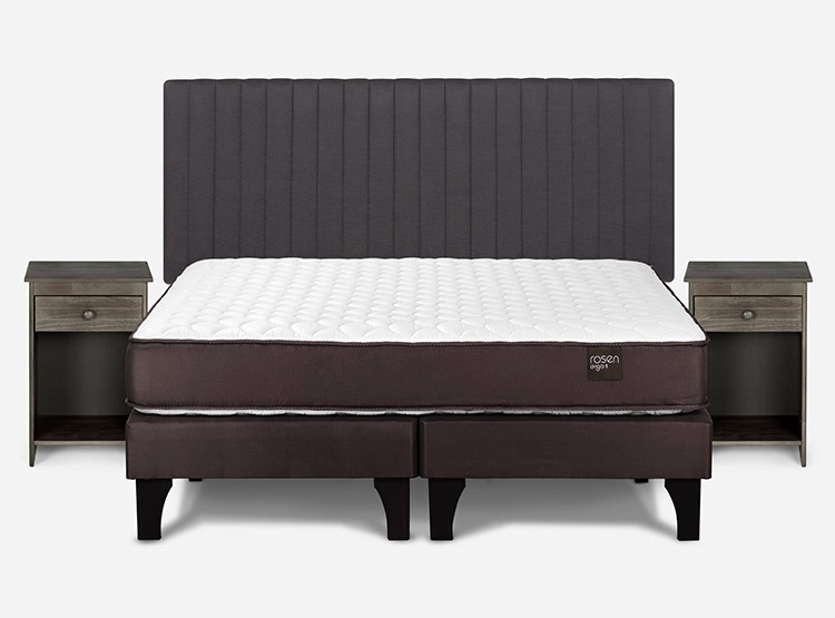 JUEGO DE DORMITORIO ROSEN CAMA EUROPEA ERGO T NEW BD 2 PLAZAS + SET LUCIO