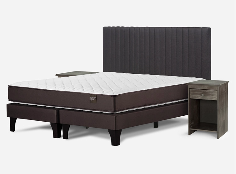 JUEGO DE DORMITORIO ROSEN CAMA EUROPEA ERGO T NEW BD 2 PLAZAS + SET LUCIO - 2