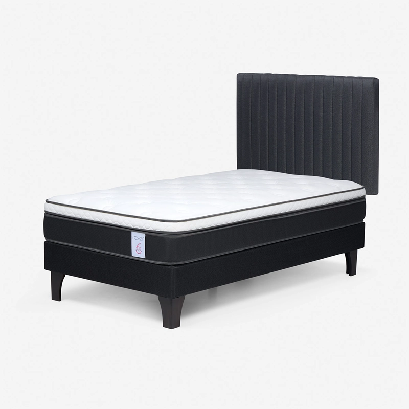 JUEGO DE DORMITORIO ROSEN CAMA EUROPEA NEW STYLE 6 1.5 PLAZAS + RESPALDO GRAFITO - 2