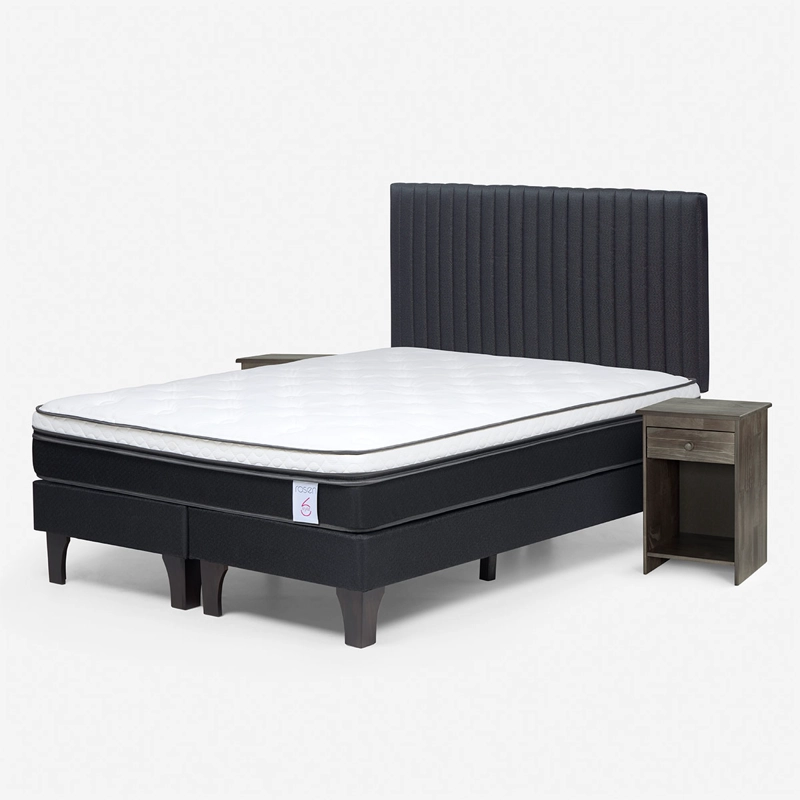 JUEGO DE DORMITORIO ROSEN CAMA EUROPEA NEW STYLE 6 BD 2 PLAZAS + SET LUCIO GRAFITO - 2