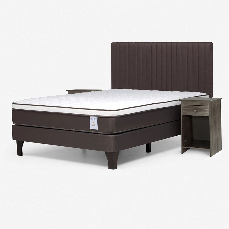 JUEGO DE DORMITORIO ROSEN CAMA EUROPEA NS4 PLUS 2 PLAZAS B/N + SET CHOCOLATE - 2