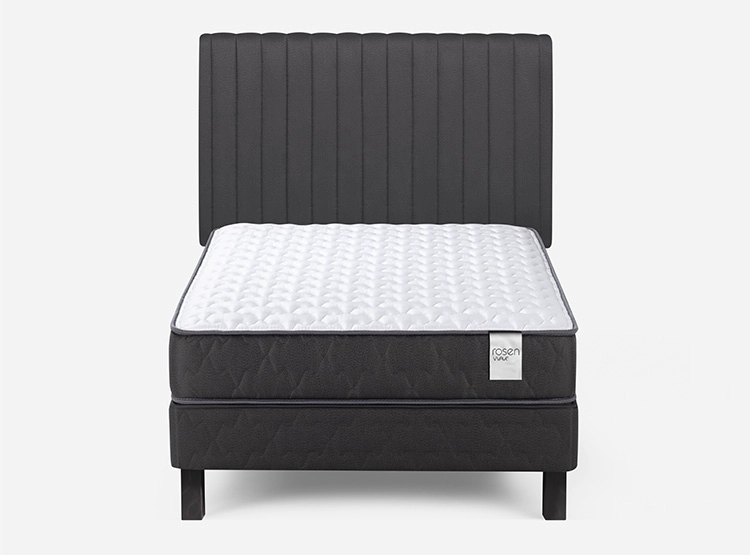 JUEGO DE DORMITORIO ROSEN CAMA EUROPEA WAVE 1 PLAZA + RESPALDO LUCIO GRAFITO - 1