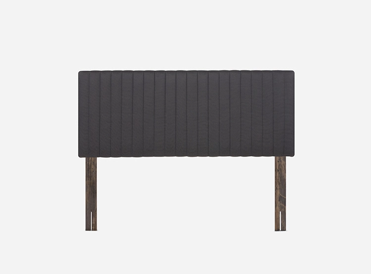 JUEGO DE DORMITORIO ROSEN CAMA EUROPEA WAVE 2 PLAZAS B/N + RESPALDO LUCIO GRAFITO - 2
