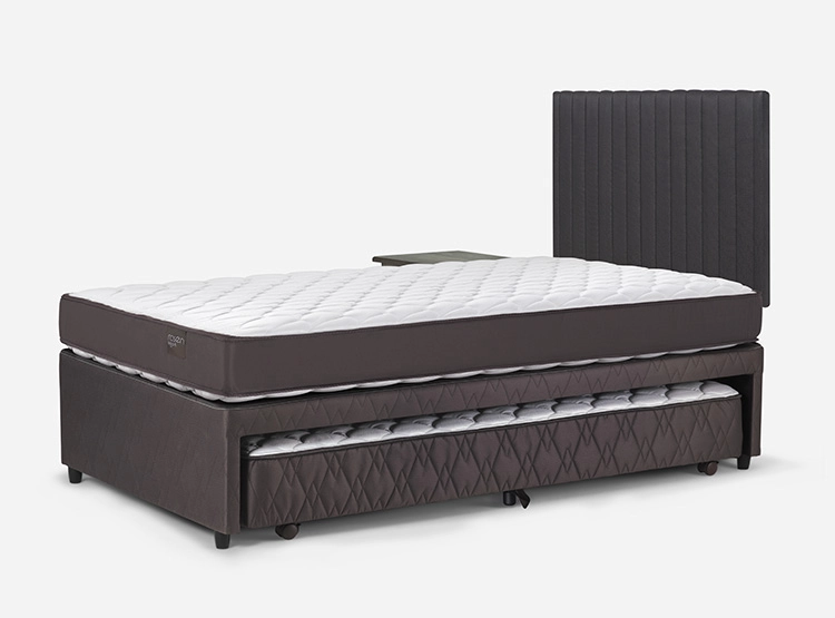 JUEGO DE DORMITORIO ROSEN CAMA NIDO ERGO T NEW 1.5 PLAZAS + SET LUCIO GRAFITO - 2