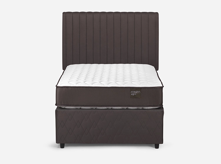 JUEGO DE DORMITORIO ROSEN CAMA NIDO ERGO T NEW 1.5 PLAZAS + RESPALDO LUCIO CHOCOLATE - 1