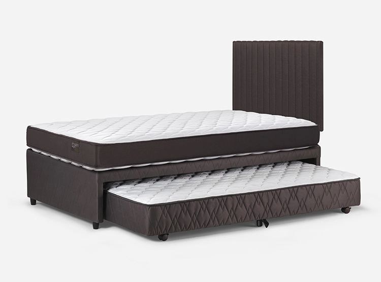 JUEGO DE DORMITORIO ROSEN CAMA NIDO ERGO T NEW 1.5 PLAZAS + RESPALDO LUCIO CHOCOLATE - 6
