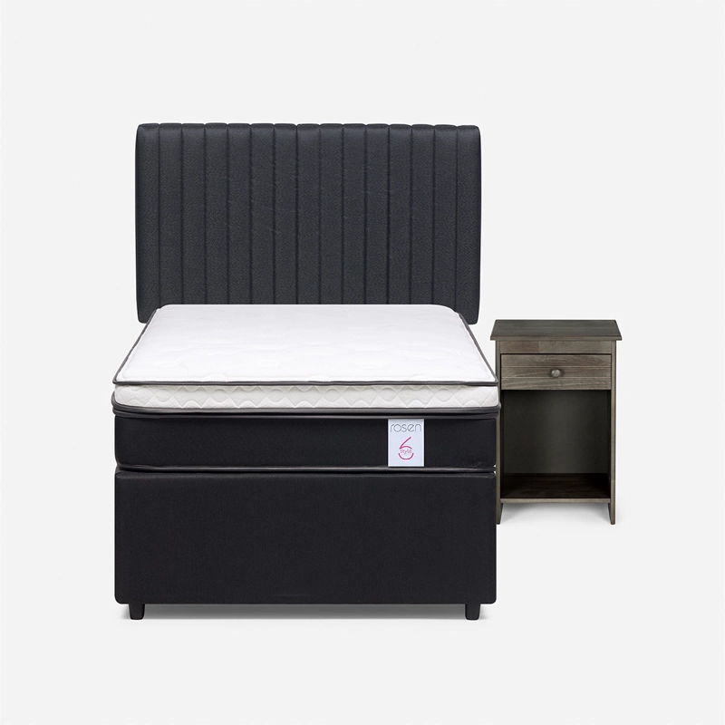 JUEGO DE DORMITORIO ROSEN CAMA NIDO NEW STYLE 6 1.5 PLAZAS + SET LUCIO GRAFITO - 1