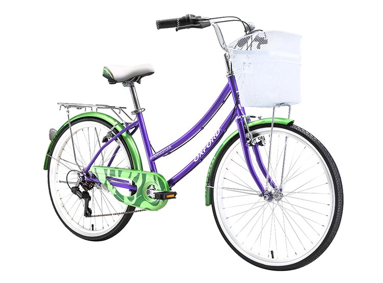 BICICLETA DE PASEO OXFORD CYCLOTOUR MORADO ARO 24 - 2