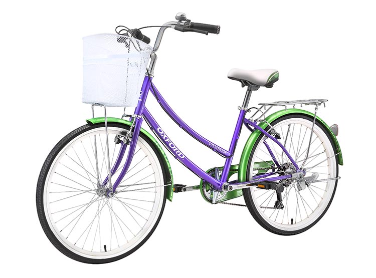 BICICLETA DE PASEO OXFORD CYCLOTOUR MORADO ARO 24 - 4