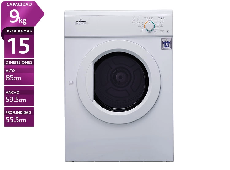 SECADORA DE ROPA POR VENTILACION URSUS TROTTER UT VENT G8K-15P 8KG BLANCO