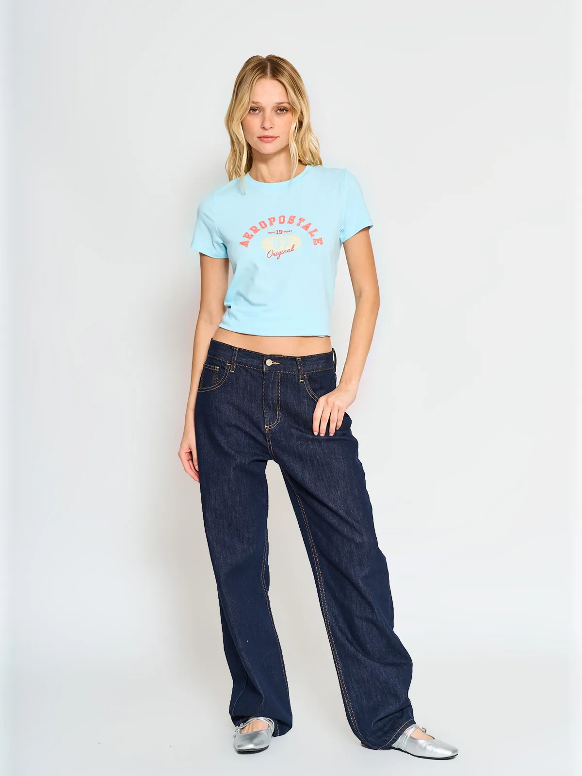 POLERA MANGA CORTA ALGODÓN MUJER AEROPOSTALE KYLIE - 4