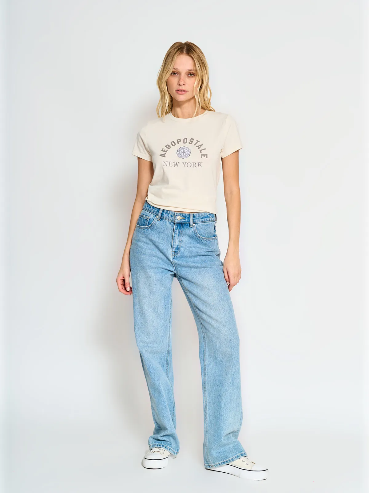 POLERA MANGA CORTA ALGODÓN MUJER AEROPOSTALE KYLIE - 4