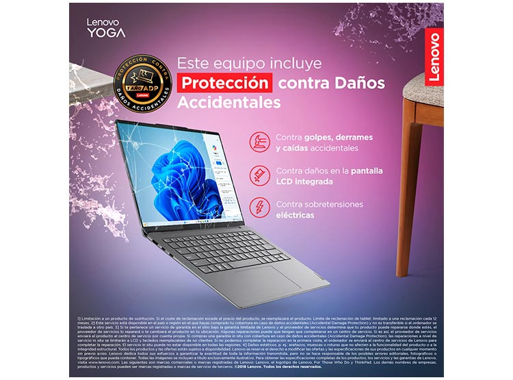 NOTEBOOK LENOVO YOGA SLIM 7X SNAPDRAGON X ELITE 32GB RAM 1TB SSD TOUCH 14.5” OLED - 12
