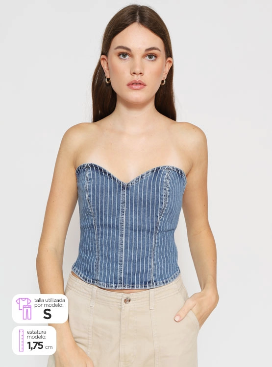 POLERA MARGA CORTA ALGODÓN MUJER ONLY - 1