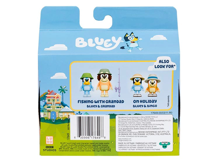 BLUEY PACK 2 FIGURAS PERSONAJES S11 - 12