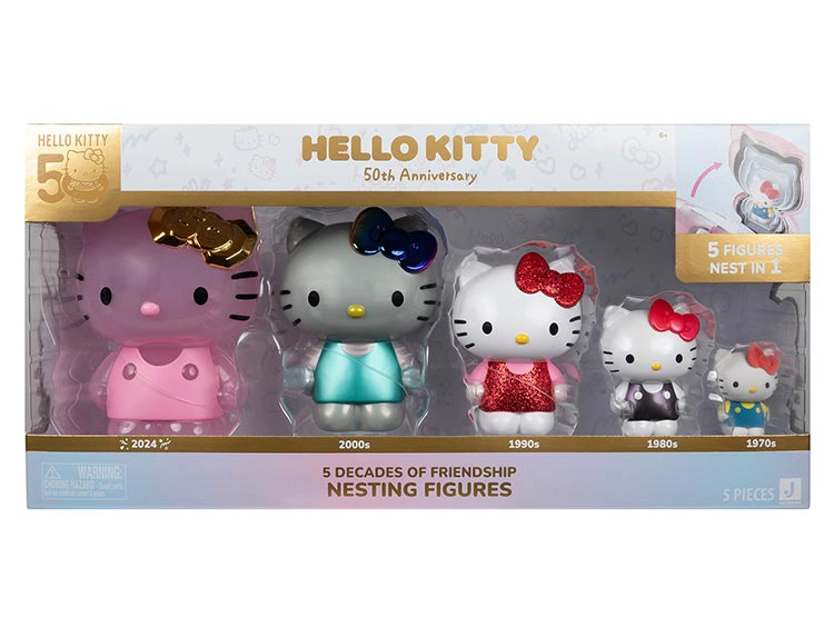 HELLO KITTY PACK DE 5 FIGURAS 50 ANIVERSARIO - 1