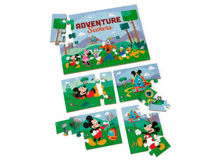 PUZZLE DE MADERA MICKEY 5 EN 1 - 1