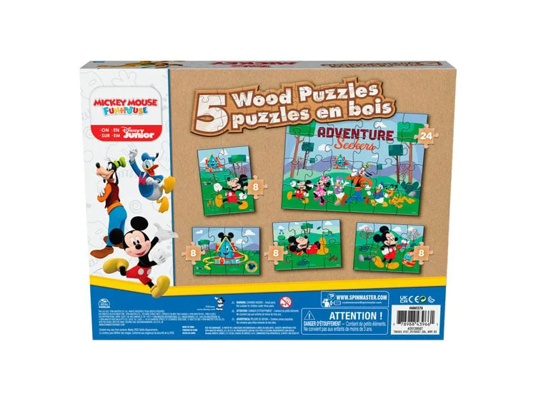 PUZZLE DE MADERA MICKEY 5 EN 1 - 5