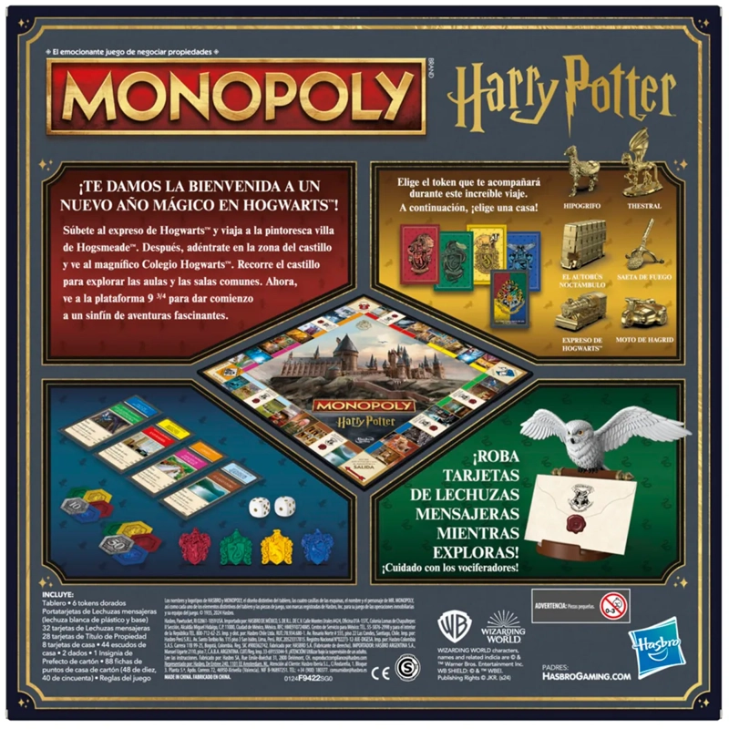 JUEGO DE MESA MONOPOLY HARRY POTTER - 15