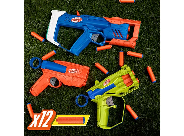 LANZADOR NERF N SERIES TRIPLE ACTION - 5