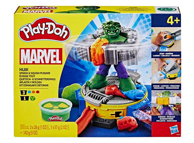 MASAS Y PLASTILINAS PLAY DOH MARVEL HULK APLASTA Y MOLDEA - 14