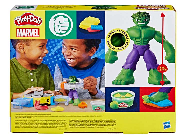 MASAS Y PLASTILINAS PLAY DOH MARVEL HULK APLASTA Y MOLDEA - 15