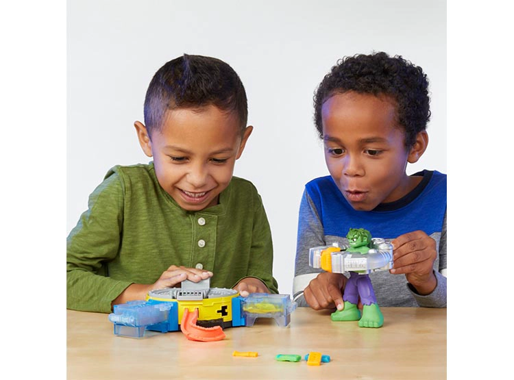 MASAS Y PLASTILINAS PLAY DOH MARVEL HULK APLASTA Y MOLDEA - 5