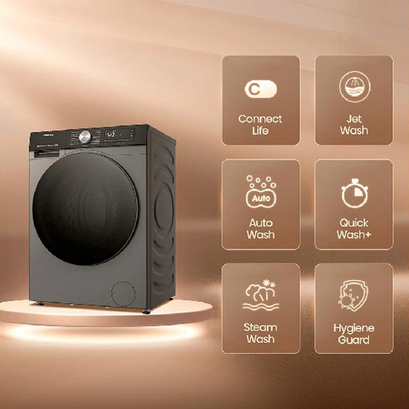 LAVADORA SECADORA HISENSE WD3S1243BT 12KG/8KG GRAFITO - 10