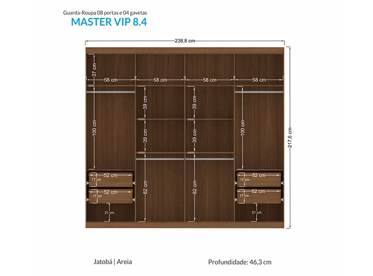 CLOSET ALTAVISION MASTER VIP 8.4 BLANCO 8P 4C - 3