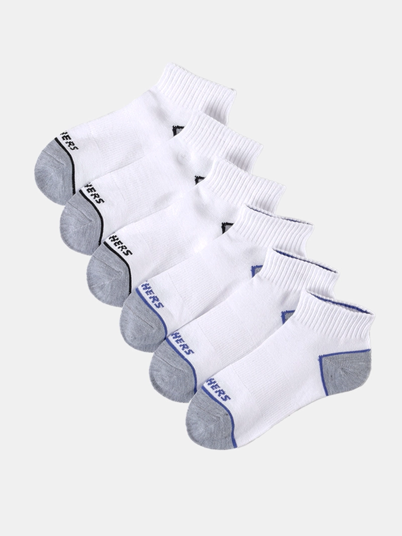 PACK 6 CALCETINES NIÑO SKECHERS MULTICOLOR CREWWHITE