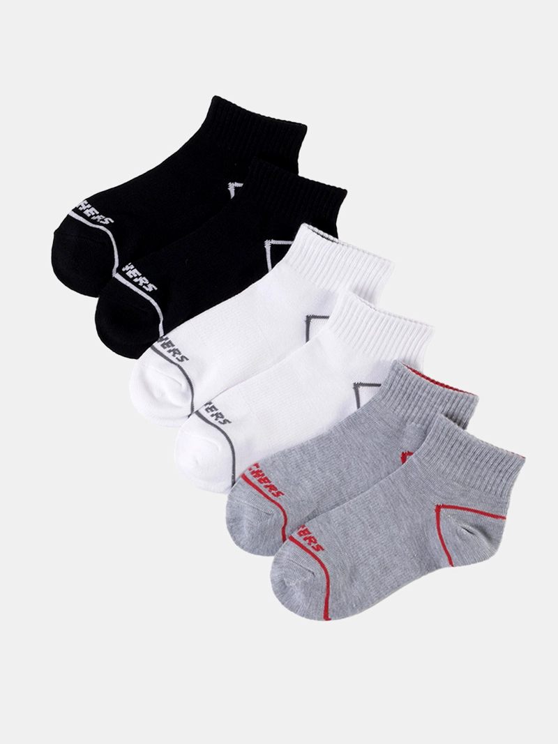 PACK 6 CALCETINES NIÑO SKECHERS MULTICOLOR CREWGREY