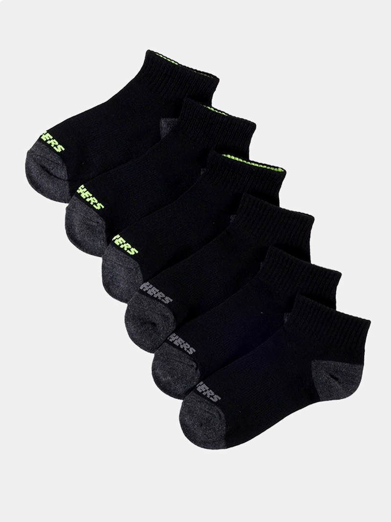 PACK 6 CALCETINES NIÑO SKECHERS MULTICOLOR CREWBLACK