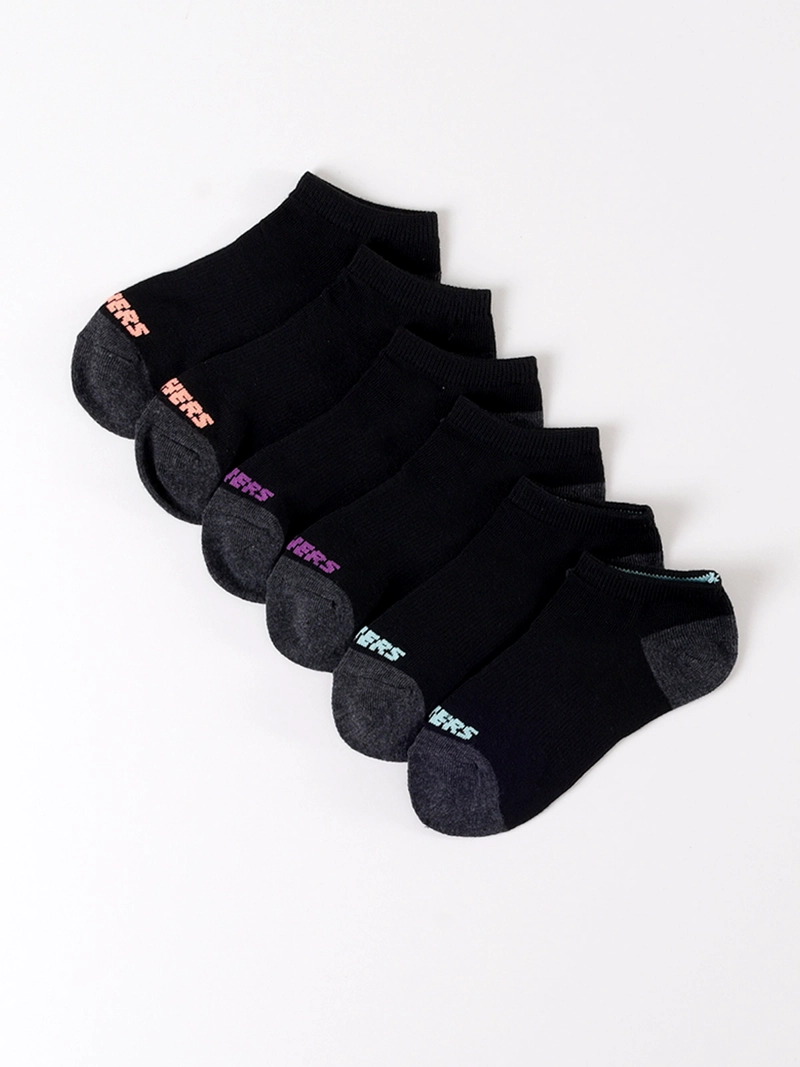 PACK 6 CALCETINES NIÑA SKECHERS MULTICOLOR LOW CUTBLACK