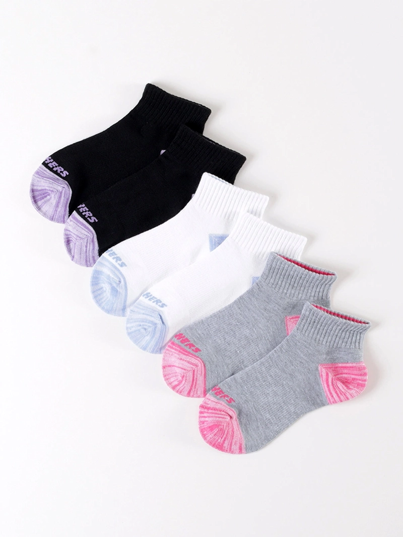 PACK 6 CALCETINES NIÑA SKECHERS MULTICOLOR CREWGREY
