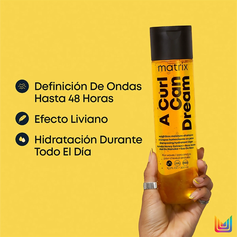 SET SHAMPOO 300ML + ACONDICIONADOR 300ML HIDRATANTE LIGERO CABELLO ONDULADO A CURL CAN DREAM - 2
